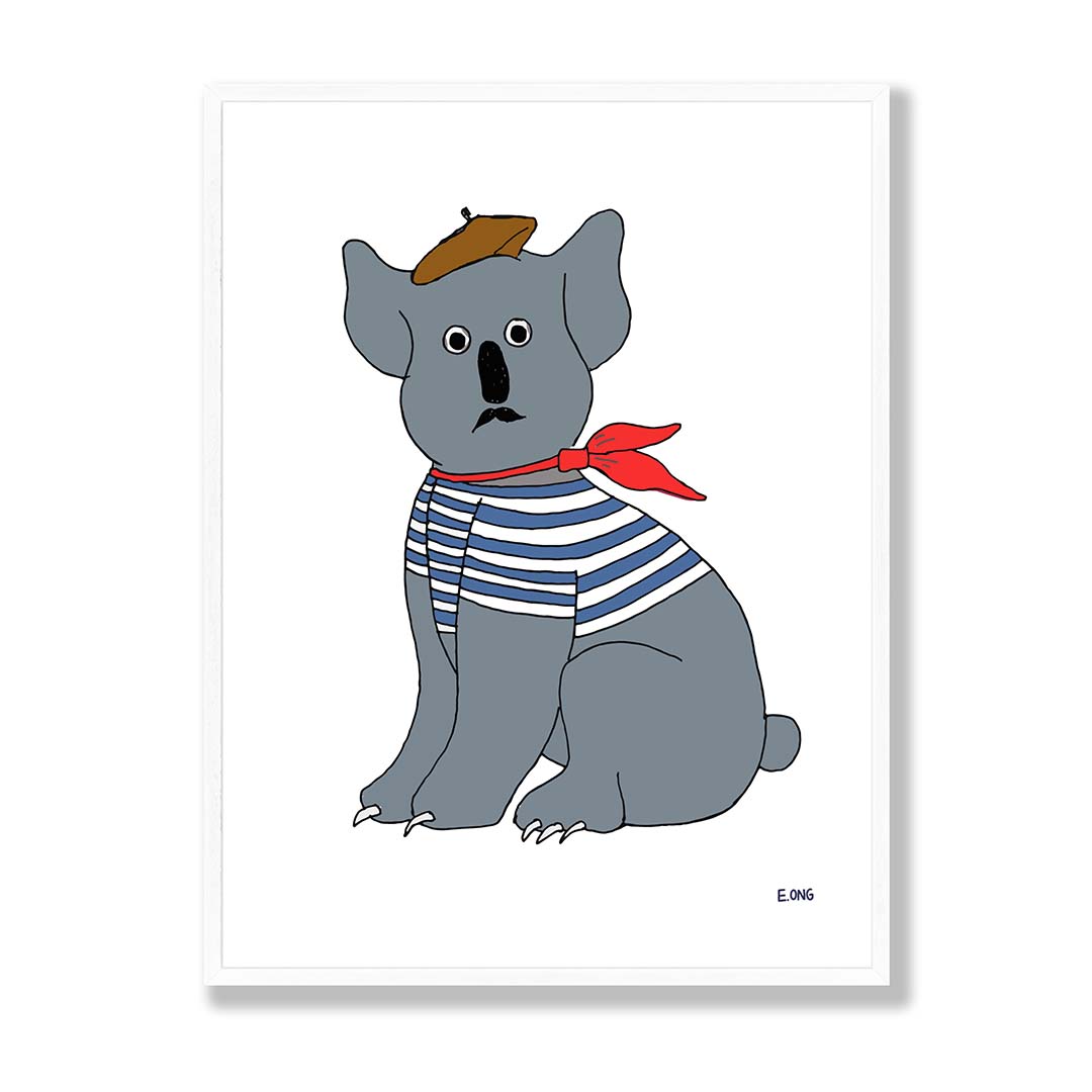 French Koala art by E. Ong