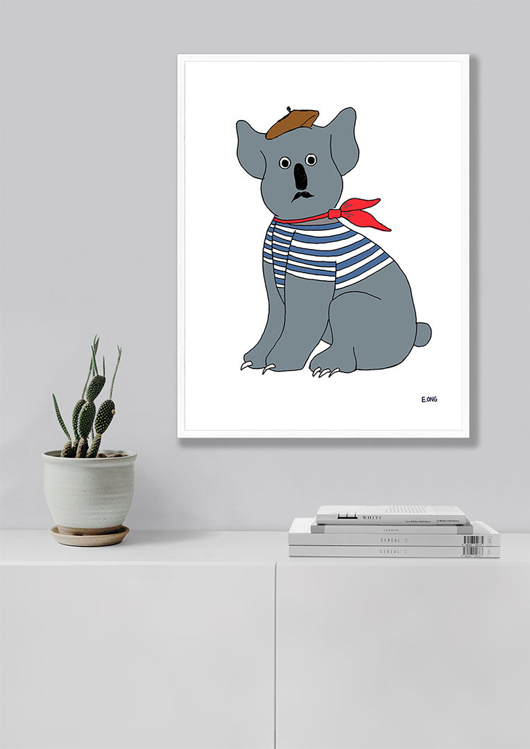 French Koala art by E. Ong