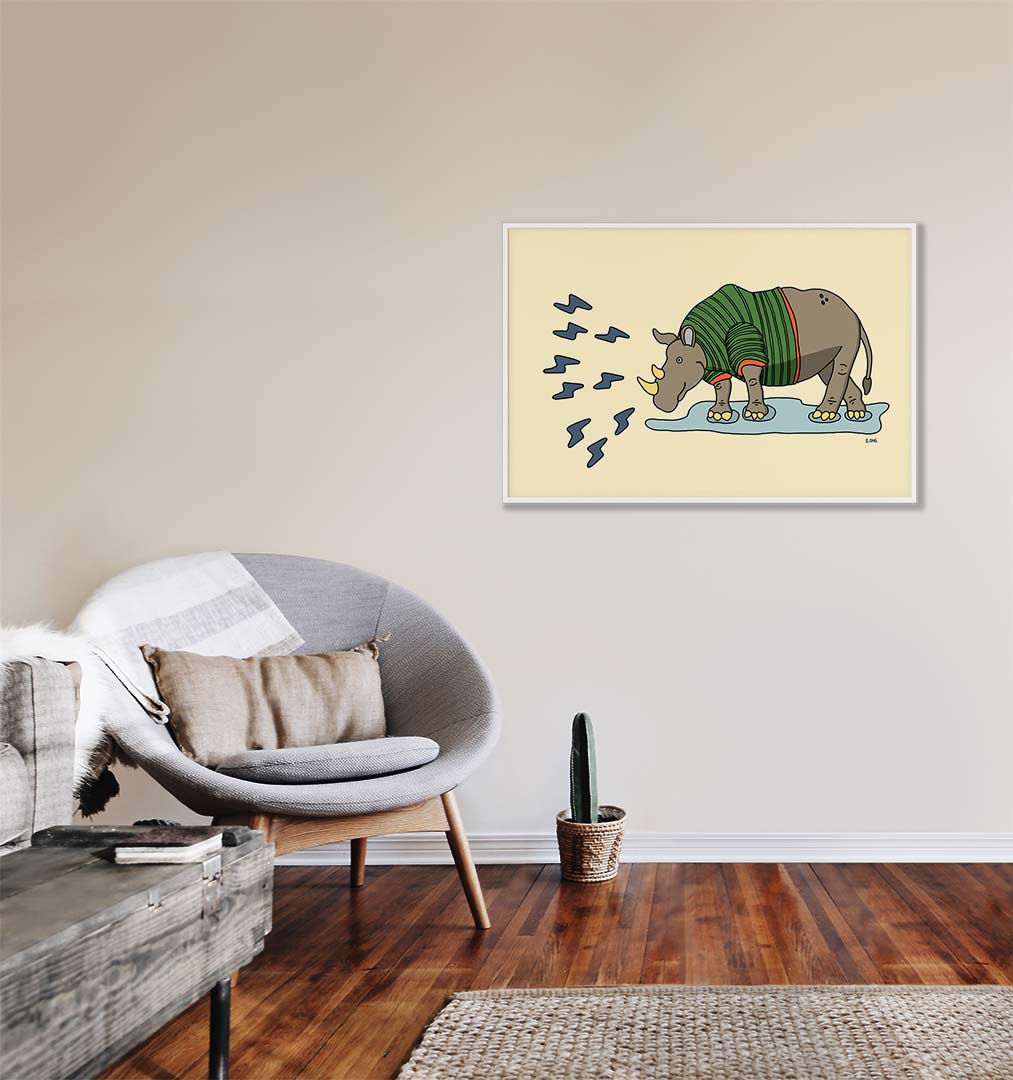 Rhino print by E. Ong