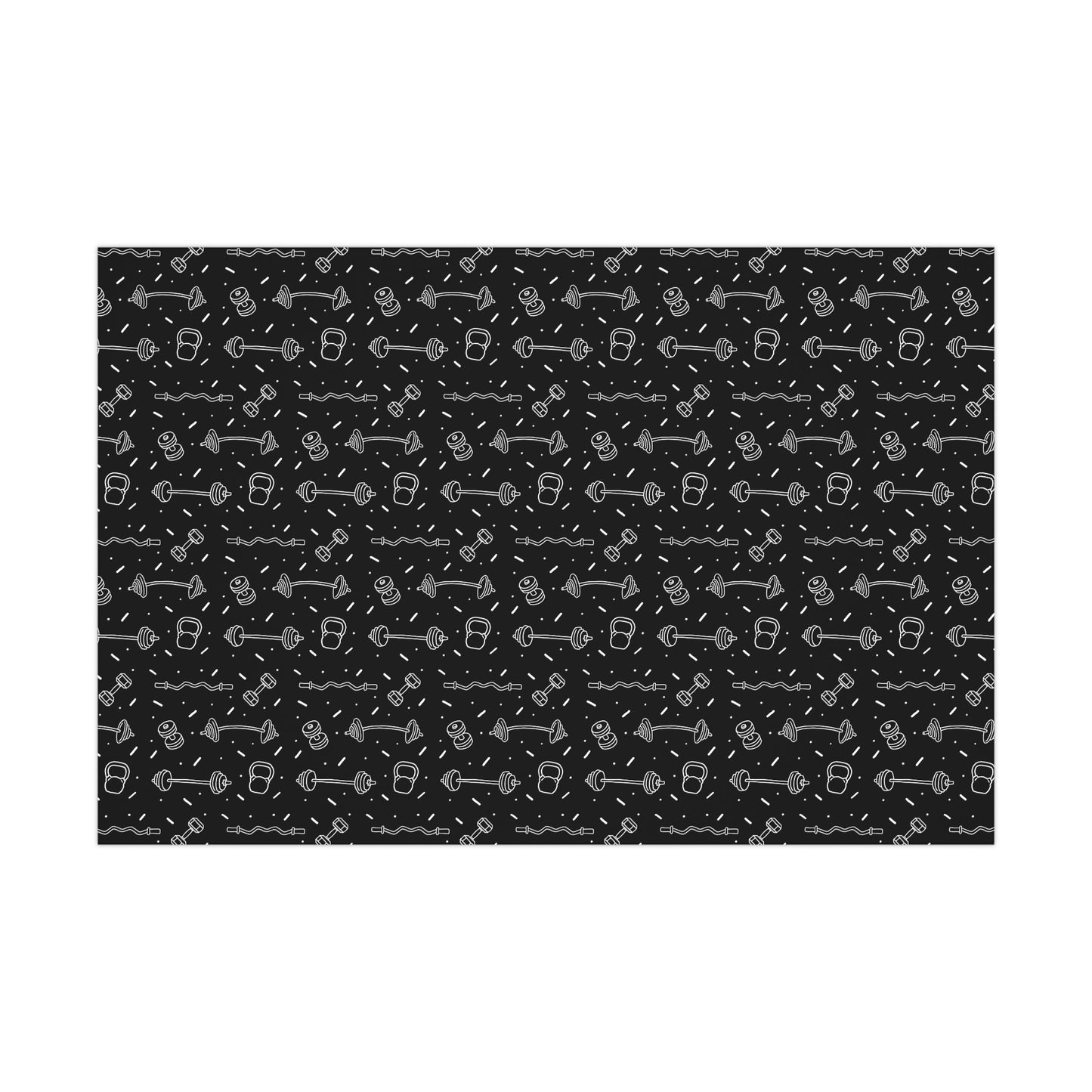 Gym Wrapping Paper, Cute Gym Gift Wrap, 2 sizes