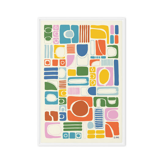 Color Pops (Multi-Color) | Original Framed Canvas Print