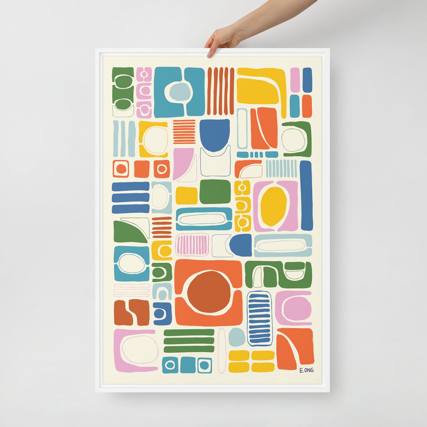 Color Pops (Multi-Color) | Original Framed Canvas Print