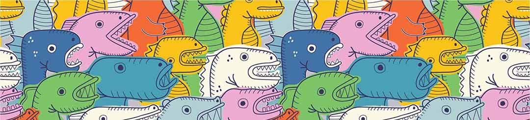 Lizard Party pattern by A Duck Amuck