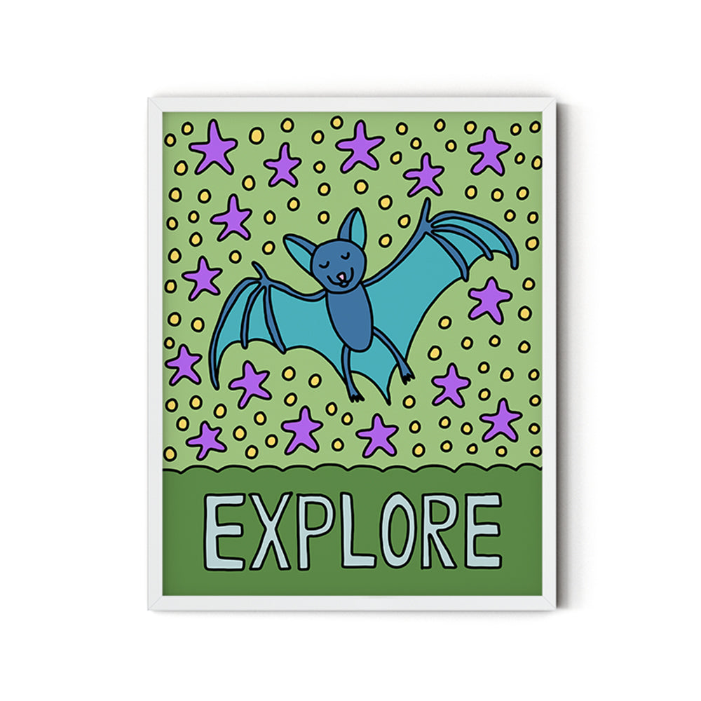 Explore (Bat) - Inspirational Poster