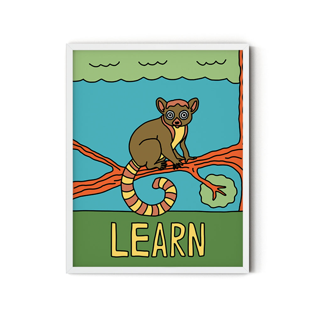 Learn (Lemur) - Inspirational Poster