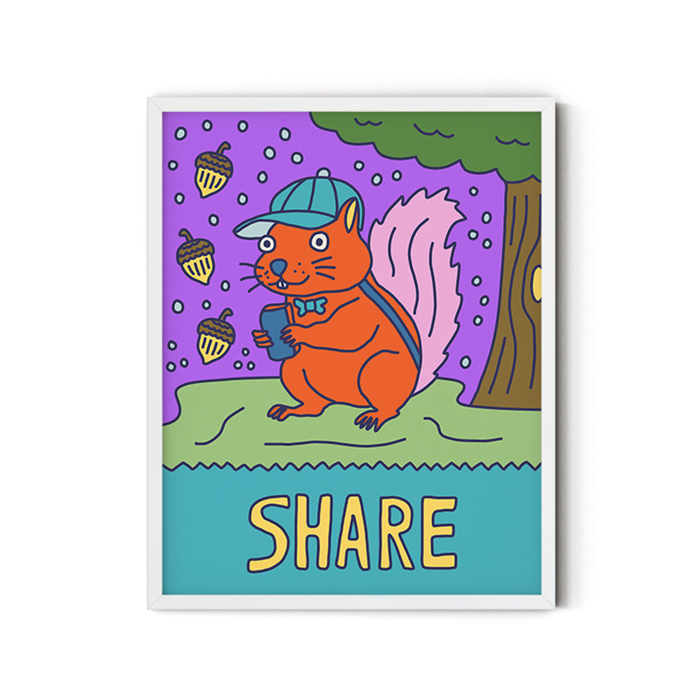 Share (Squirrel) - Inspirational Poster