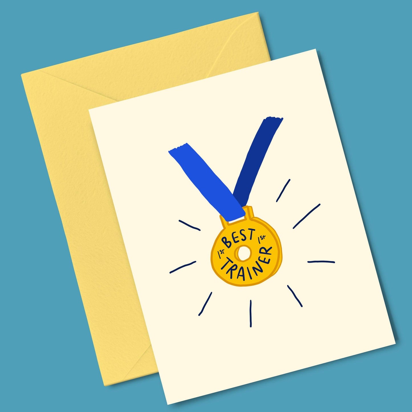 Best Trainer Medal - Greeting Card
