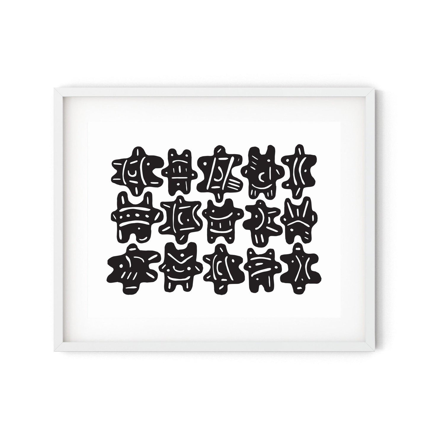 Fish Blobs #2 (Black) - Print