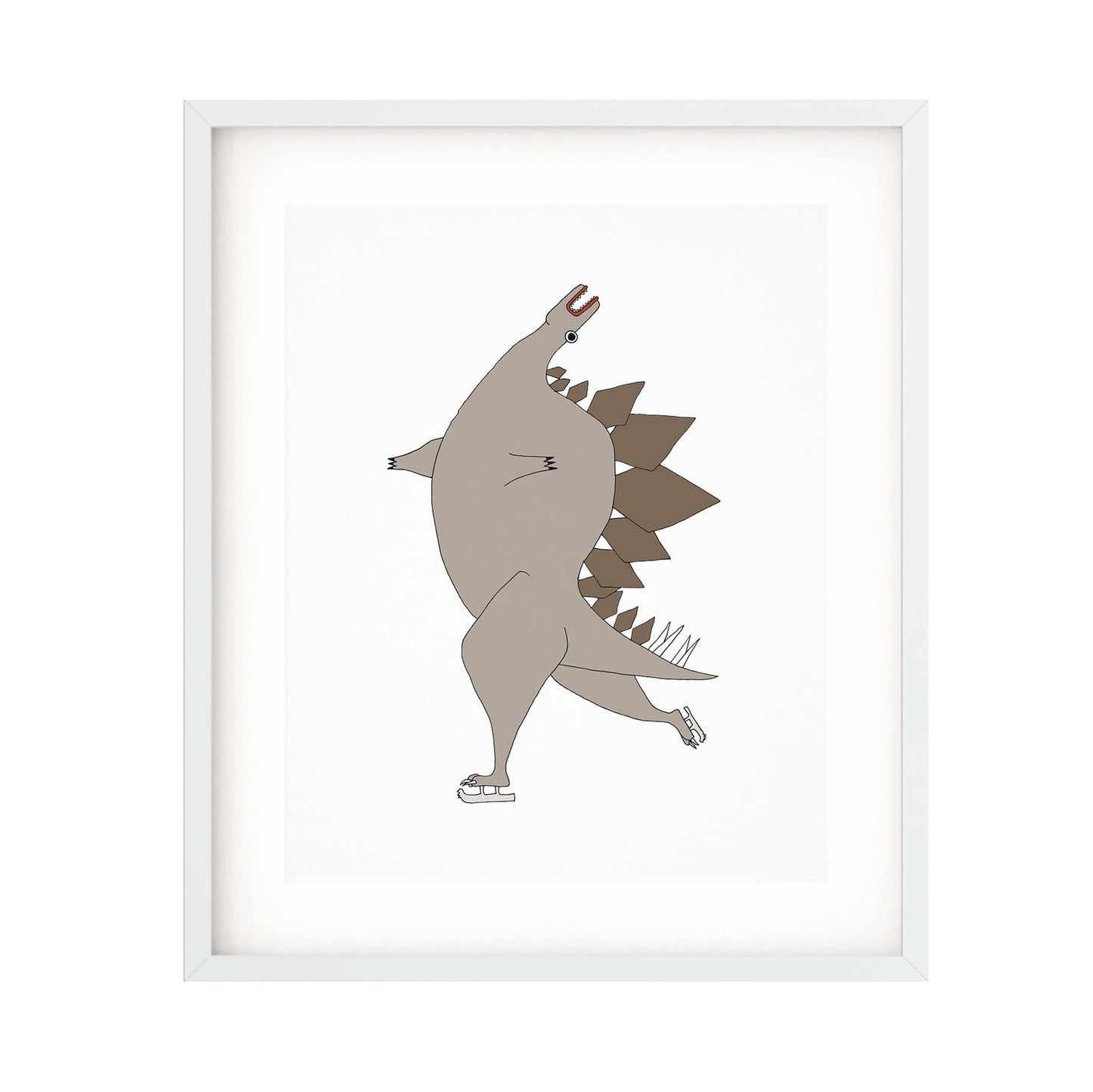 Stegosaurus Skating (Print)