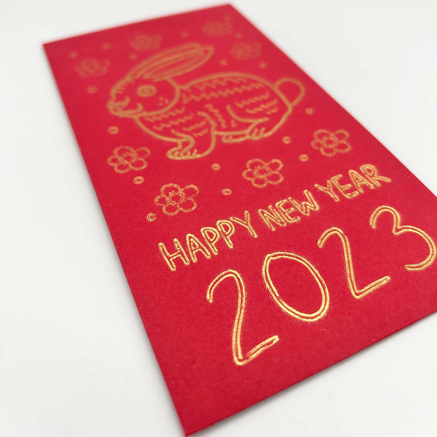 Rabbit (Floral) - Lunar New Year 2023 -  Year of the Rabbit - Red Envelope
