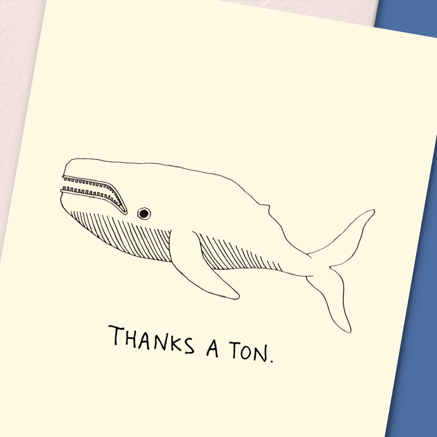 "Thanks A Ton" Whale - Thank You Card