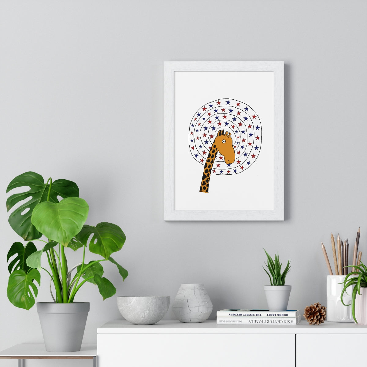 Giraffe & Stars (Print)