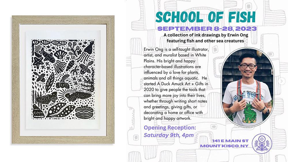 Exploring the Depths: Erwin Ong's "School of Fish" Art Show in Mount Kisco (September 2023)