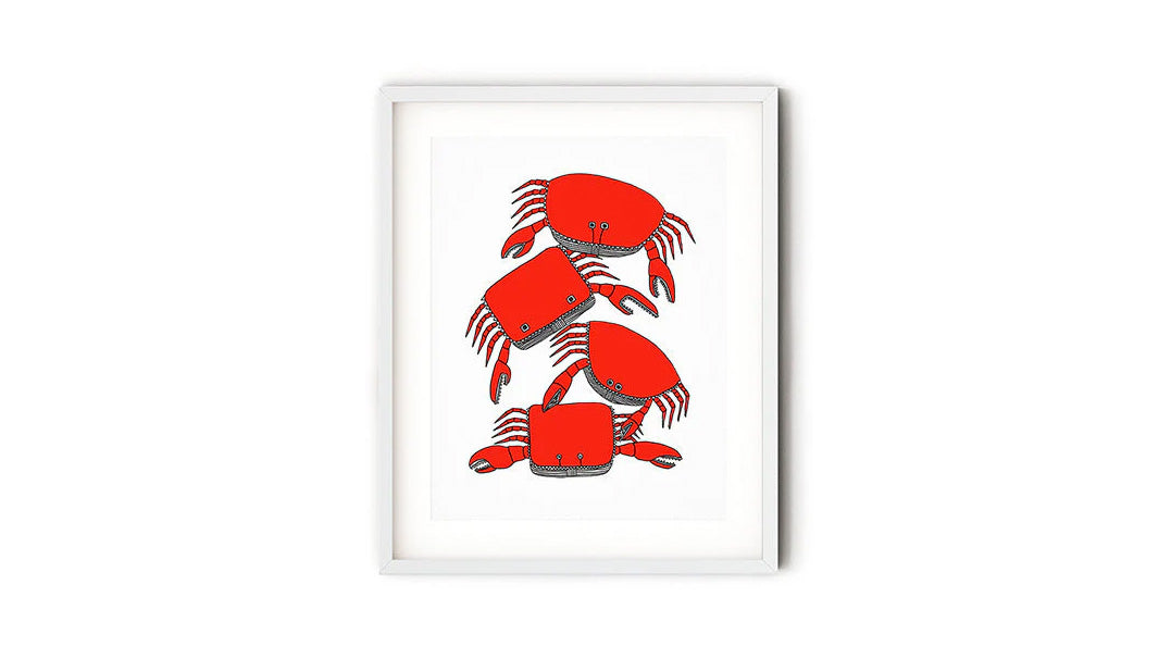 Crab illustration as animal nursery decor