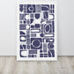 Color Pops (Blue) – Geometric Abstract Framed Canvas Wall Art