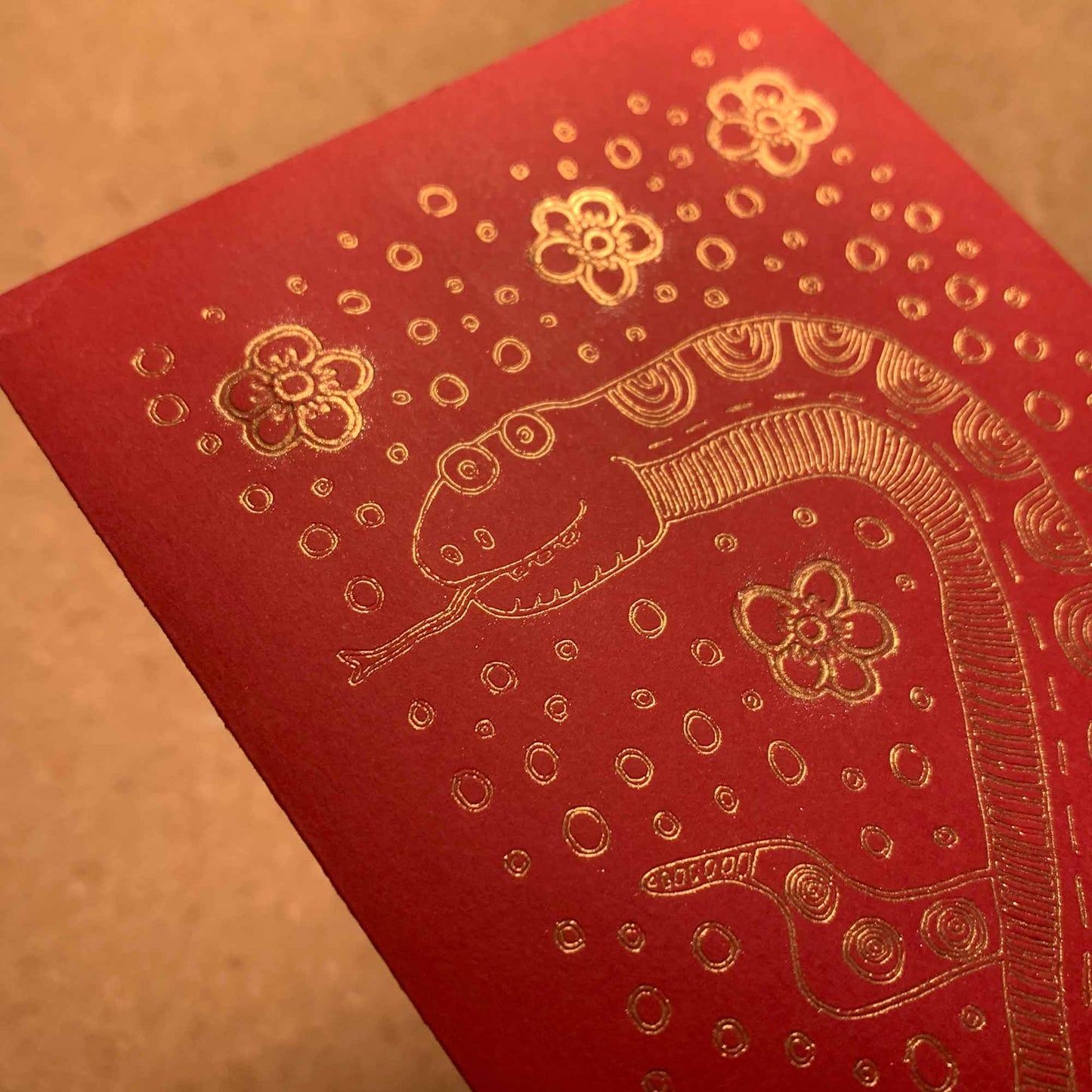 Snake (Floral) - Lunar New Year 2025 -  Year of the Snake - Red Envelope