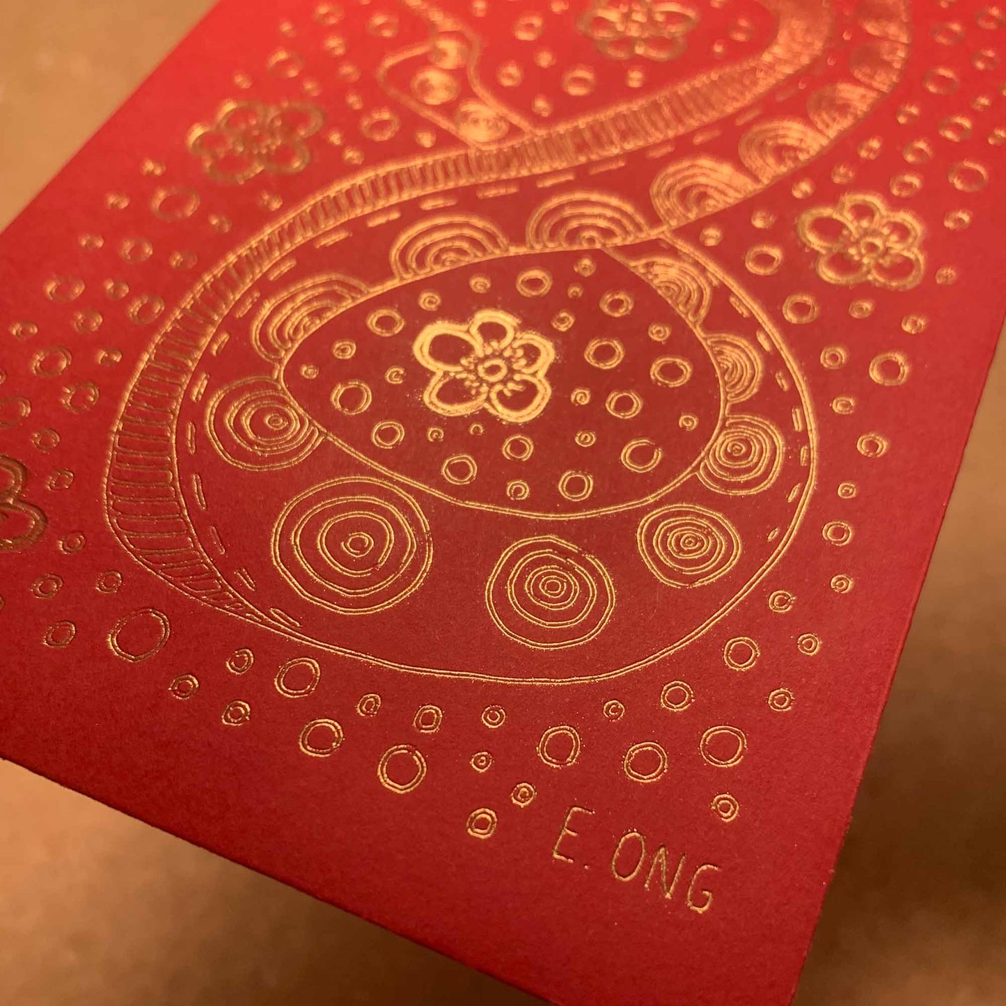 Snake (Floral) - Lunar New Year 2025 -  Year of the Snake - Red Envelope