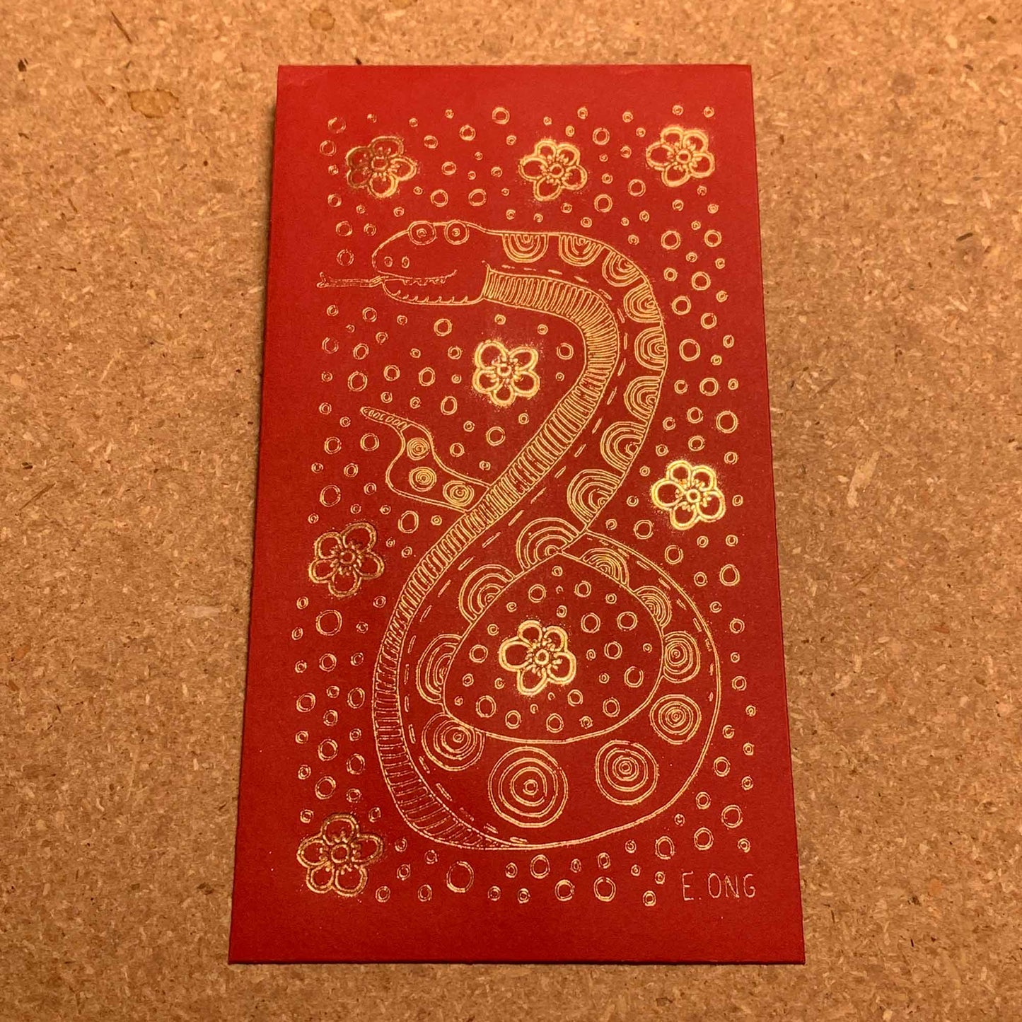 Snake (Floral) - Lunar New Year 2025 -  Year of the Snake - Red Envelope