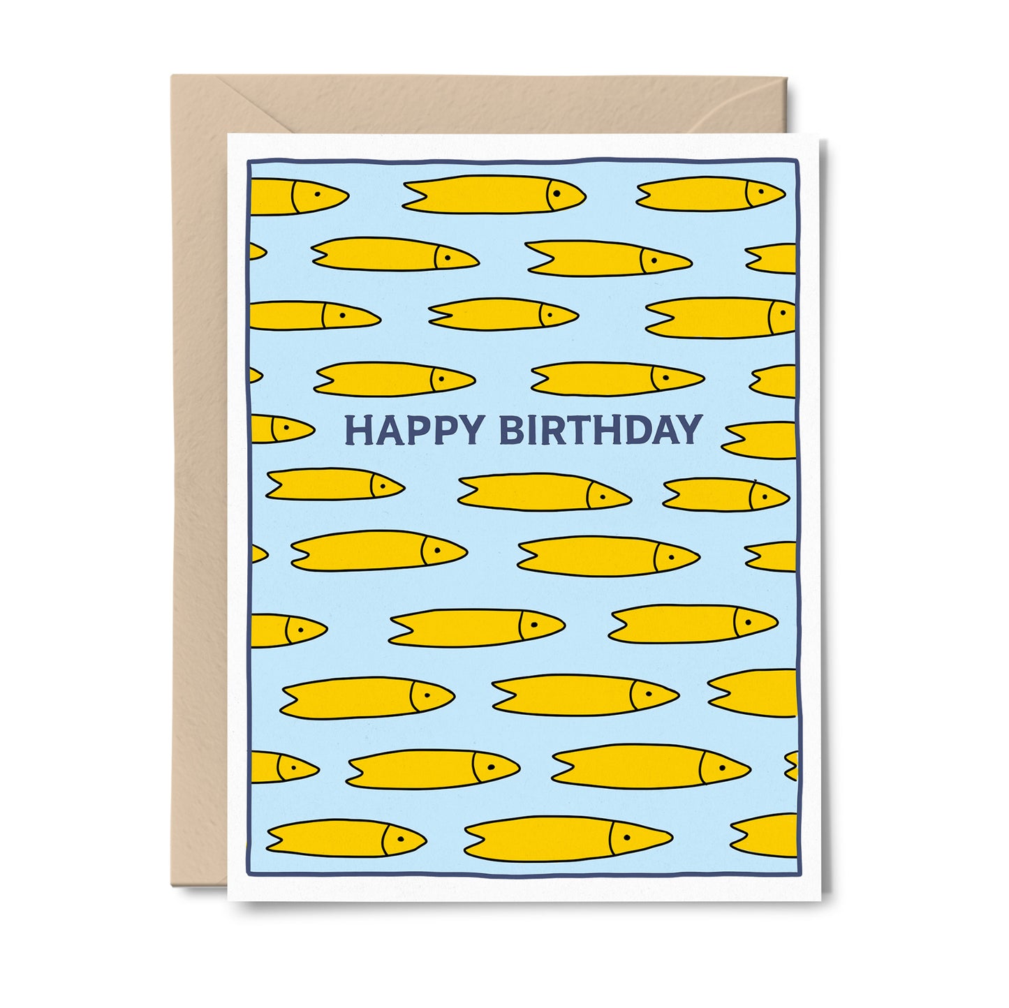 Fish "Arrows" - Happy Birthday Greeting Card