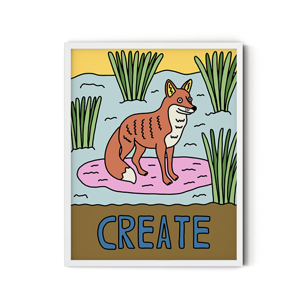 Create (Red Fox) - Inspirational Poster