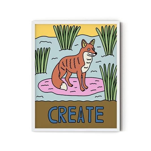Create (Red Fox) - Inspirational Poster