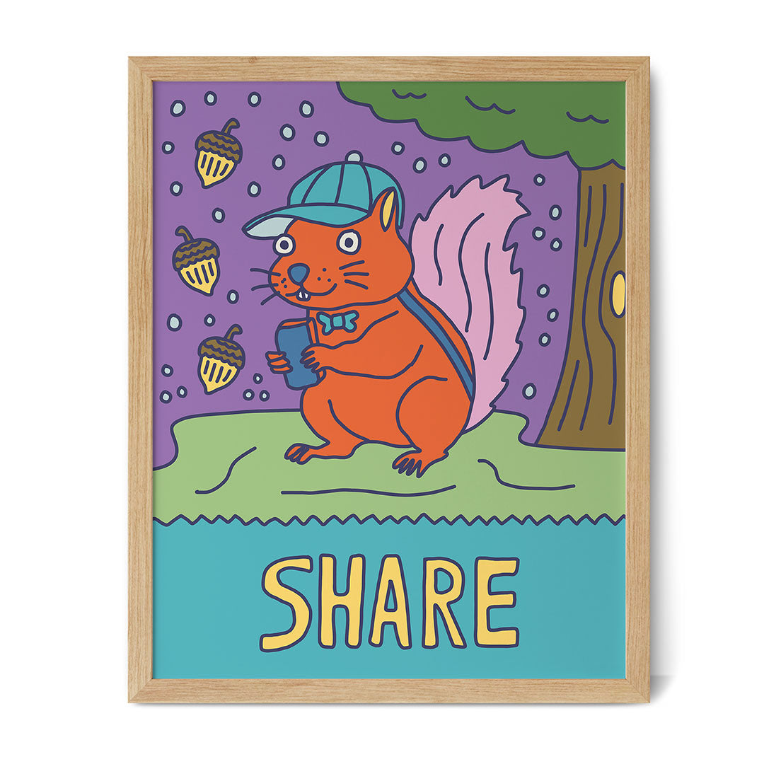Share (Squirrel) - Inspirational Poster