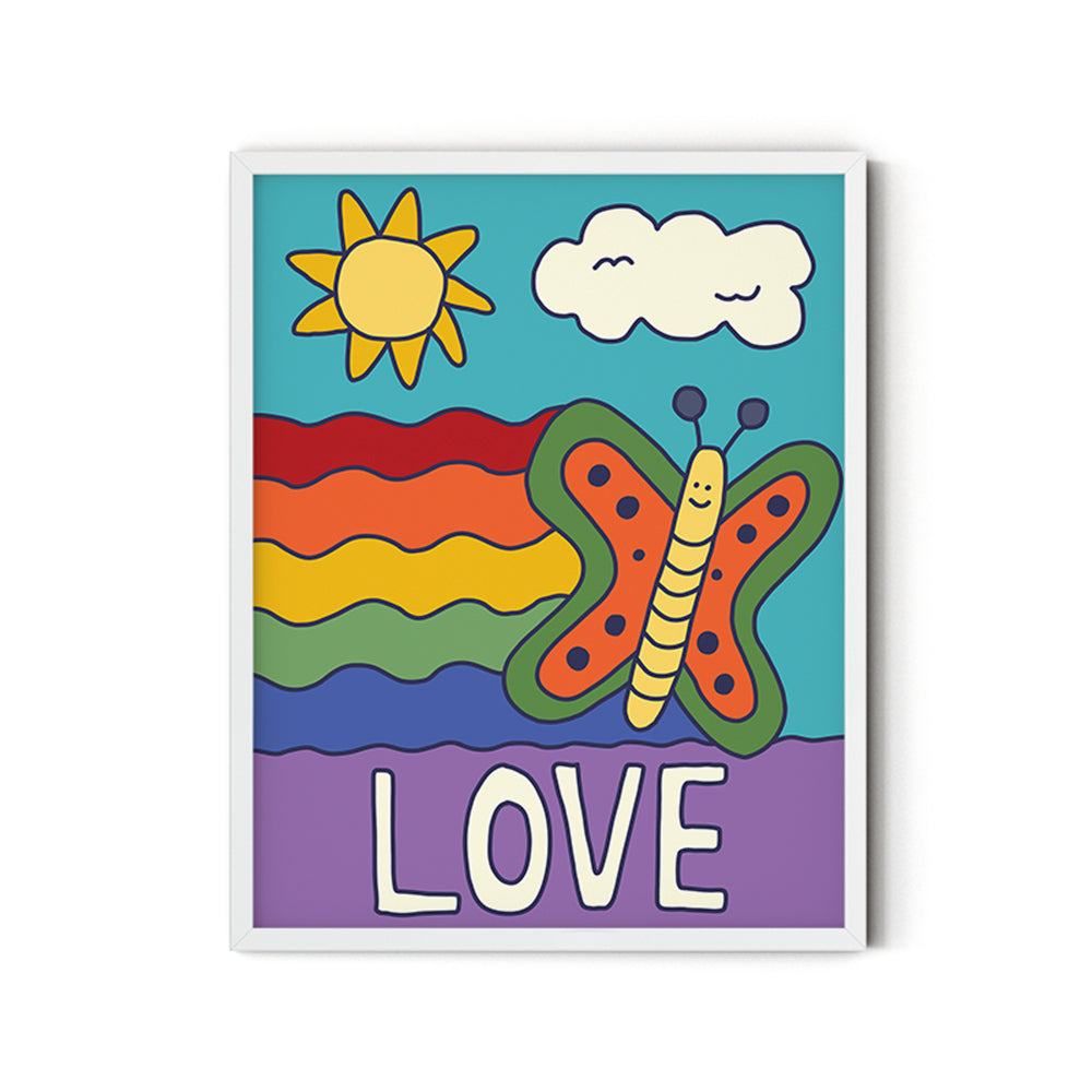 Love (Butterfly) - Inspirational Poster