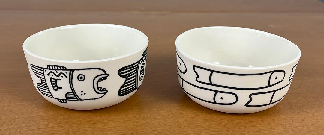 Bowls, mugs, and plates by Mad Dog Ceramics & A Duck Amuck Art Studio & Gift Shop