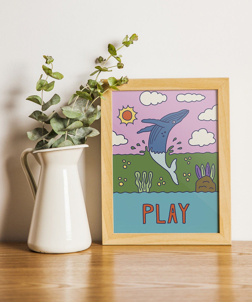 Play (Whale) - 5"x7" Print