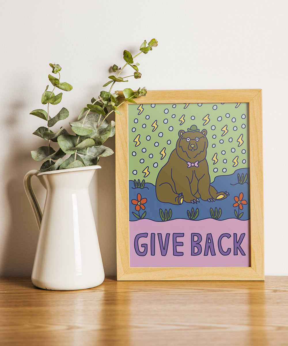 Give Back (Bear) - 5"x7" Print