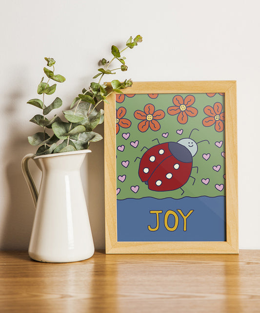 Joy (Ladybug) - 5"x7" Print