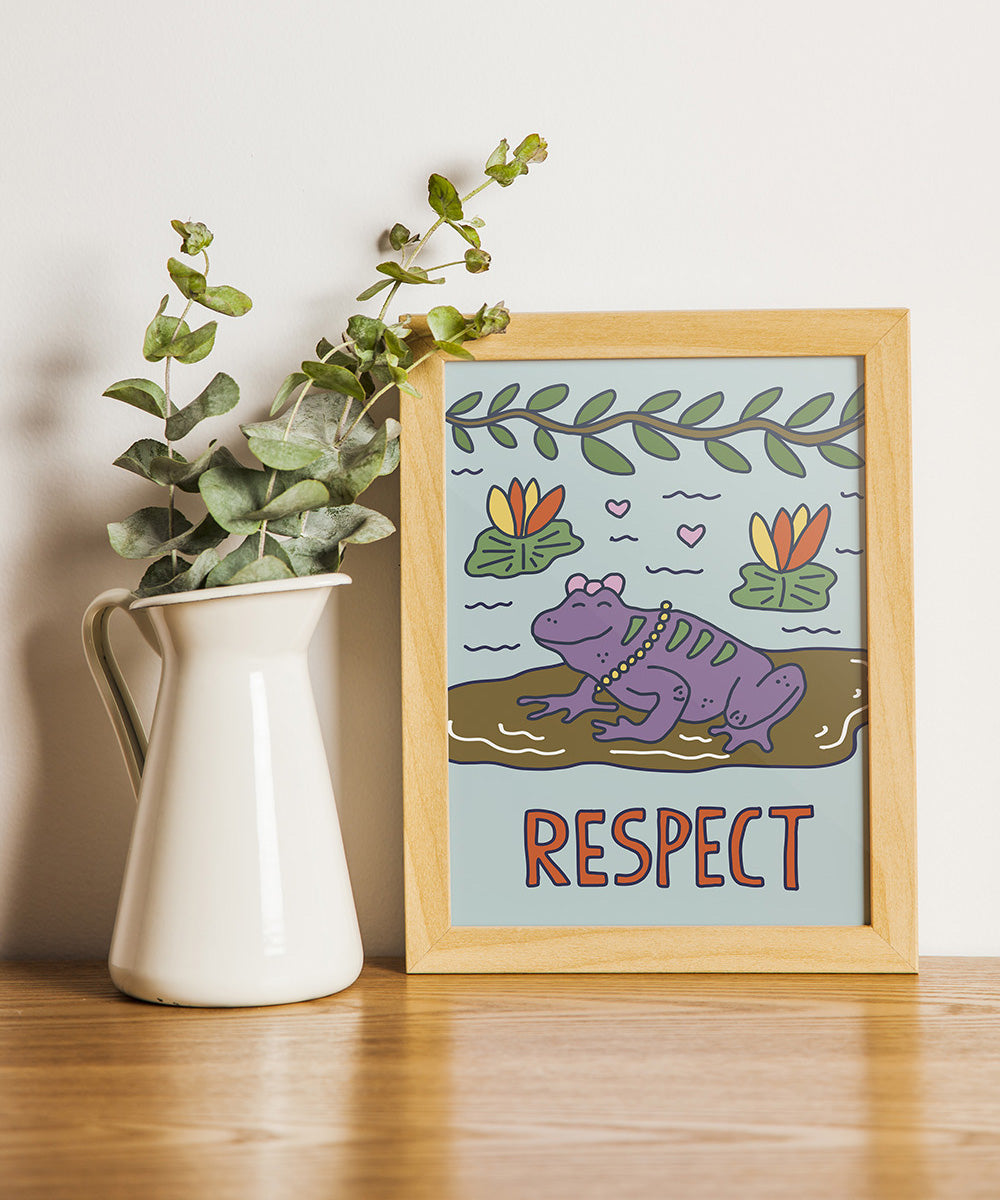 Respect (Frog) - 5"x7" Print