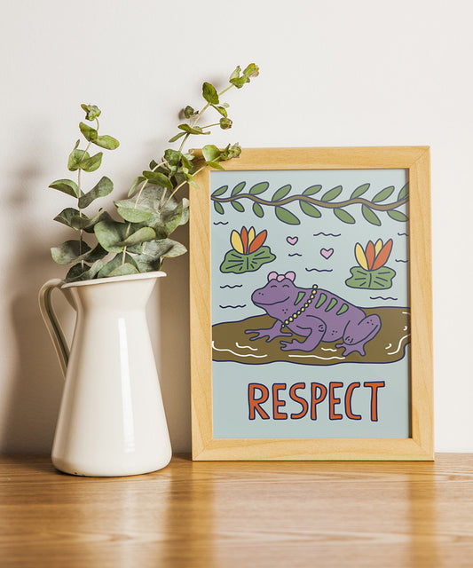 Respect (Frog) - 5"x7" Print