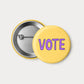 VOTE Pinback Button - 2.25" Illustrated Pin Badge