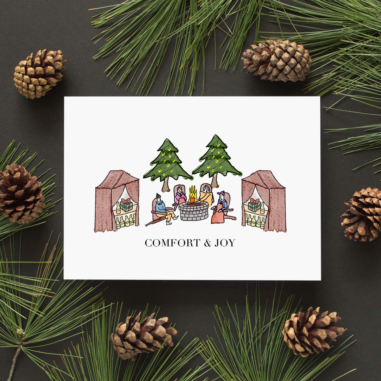 Outdoor Christmas - Holiday Greeting Card