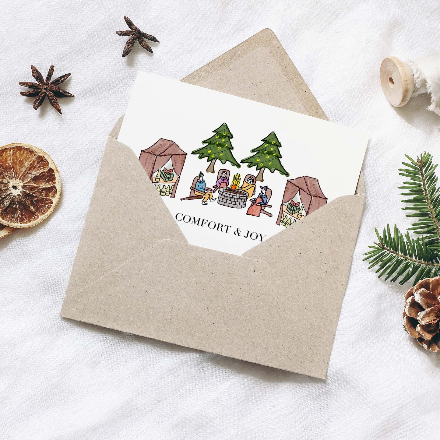 Outdoor Christmas - Holiday Greeting Card