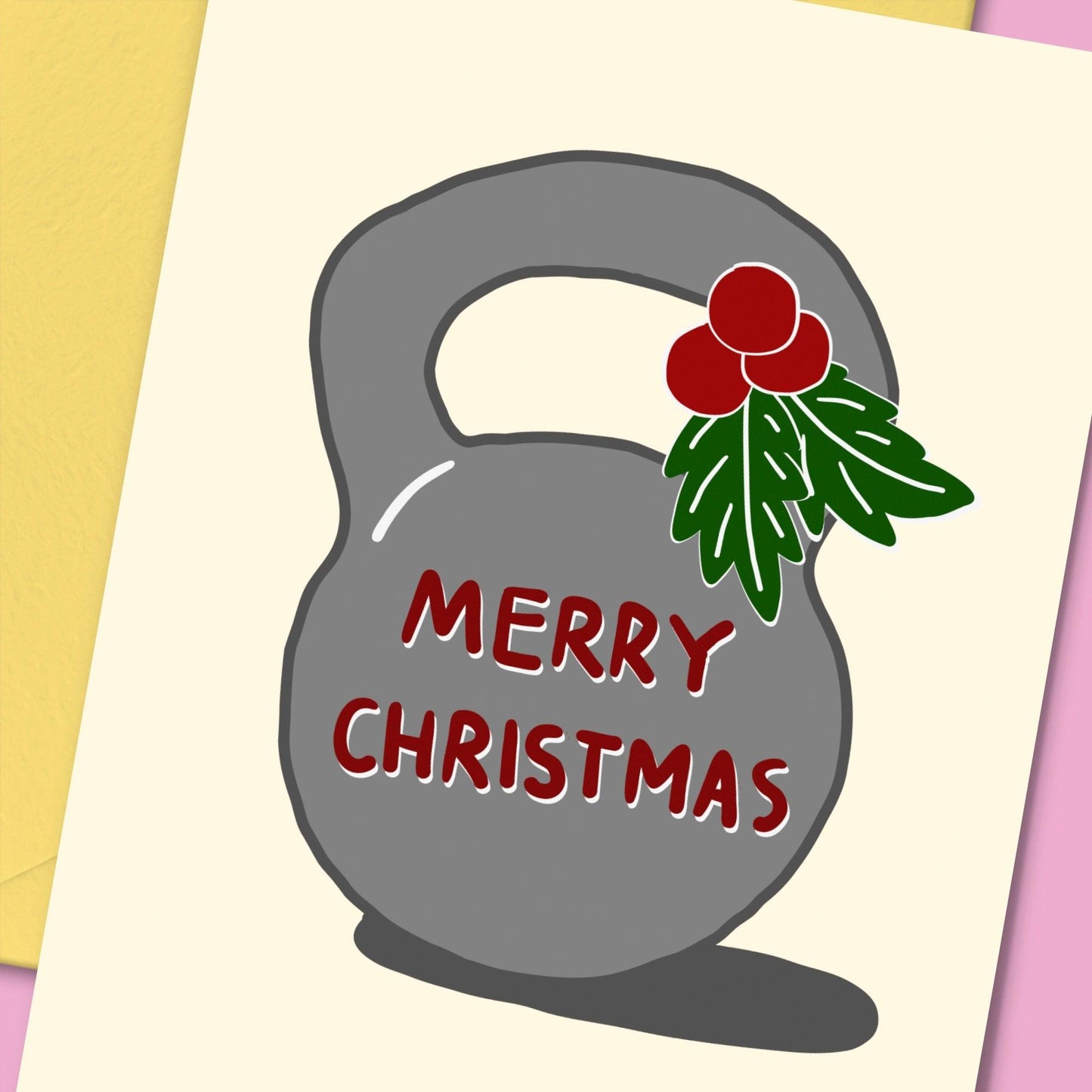 "Merry Christmas" Kettlebell - Greeting Card (Set)