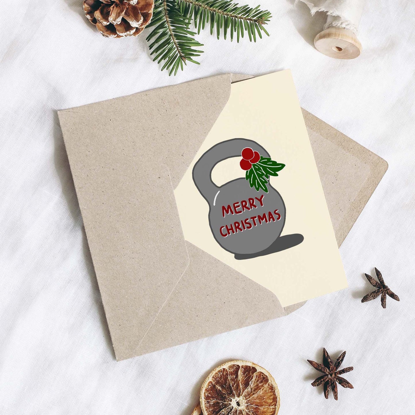 "Merry Christmas" Kettlebell - Greeting Card (Set)