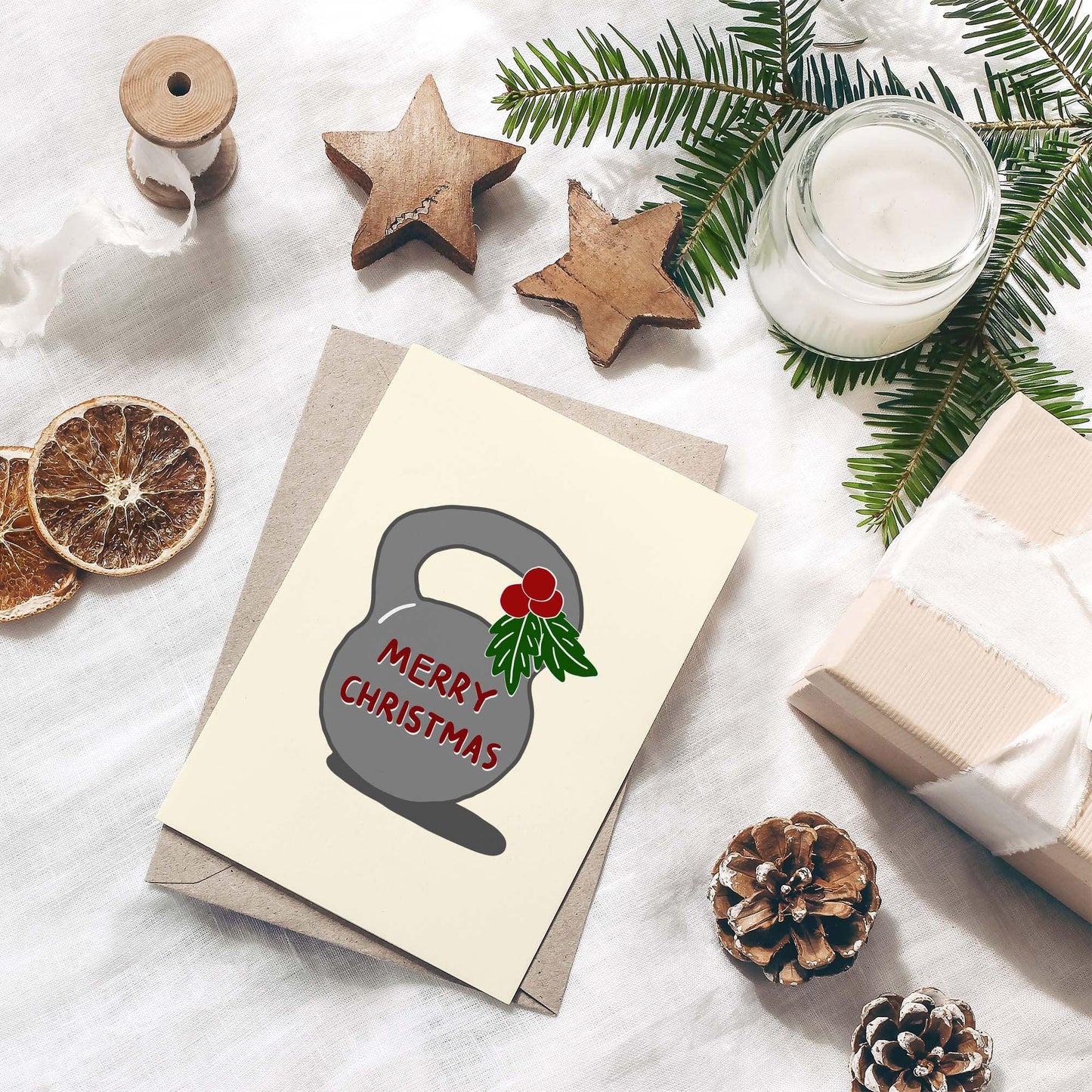 "Merry Christmas" Kettlebell - Greeting Card (Set)