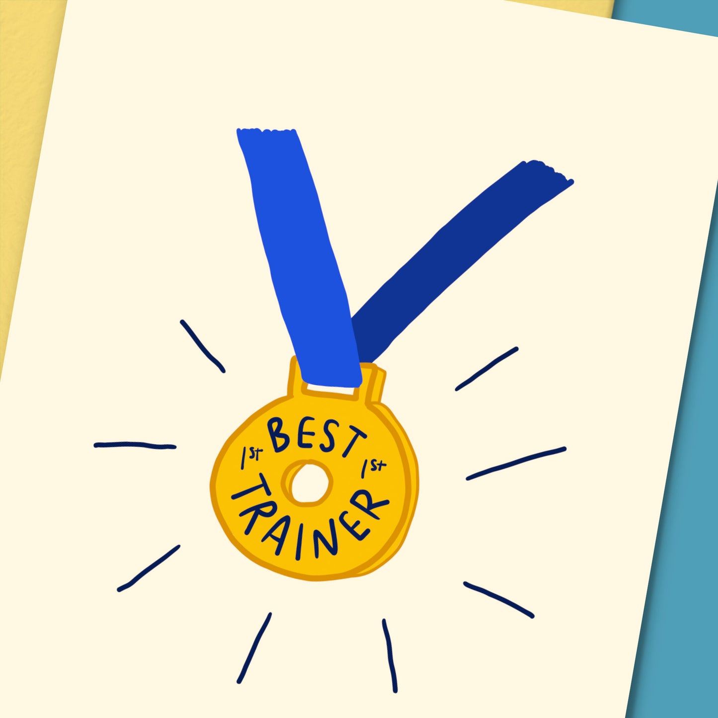 Best Trainer Medal - Greeting Card
