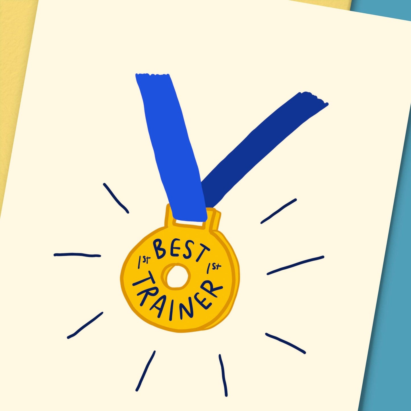 Best Trainer Medal - Greeting Card