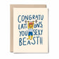 Congratulations - Weightlifting Lion - Greeting Card
