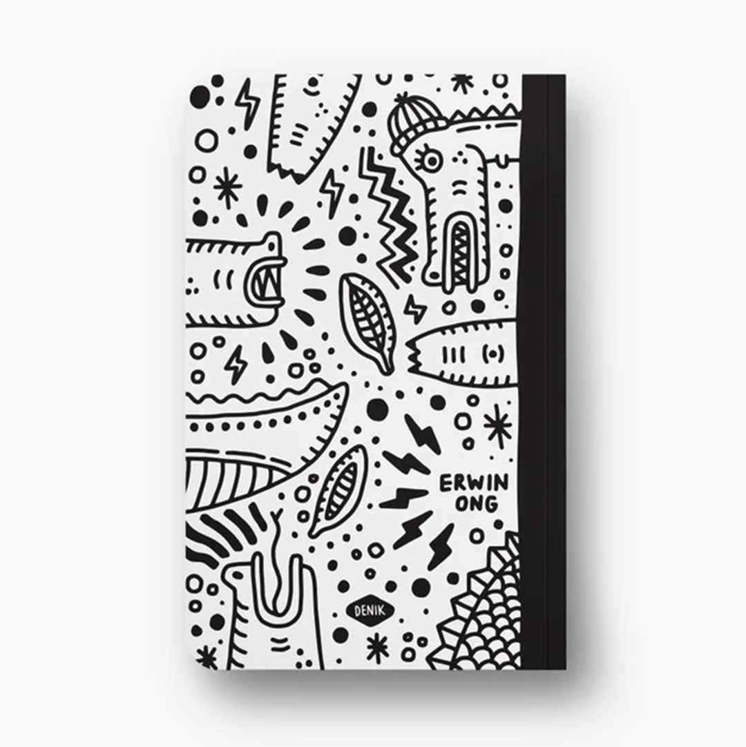 Alligator Outlines - Softcover Classic Layflat Notebook - Denik x Erwin Ong Collection