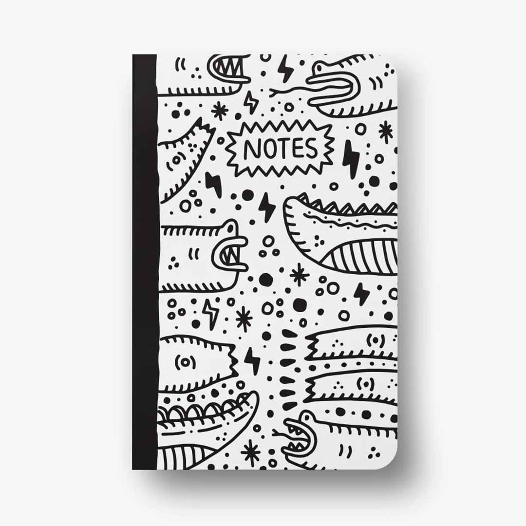Alligator Outlines - Softcover Classic Layflat Notebook - Denik x Erwin Ong Collection