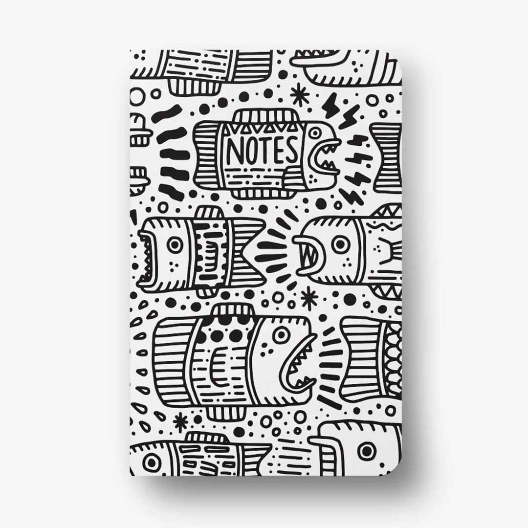 Fish Outlines - Softcover Classic Layflat Notebook - Denik x Erwin Ong Collection