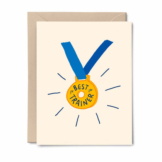 Best Trainer Medal - Greeting Card