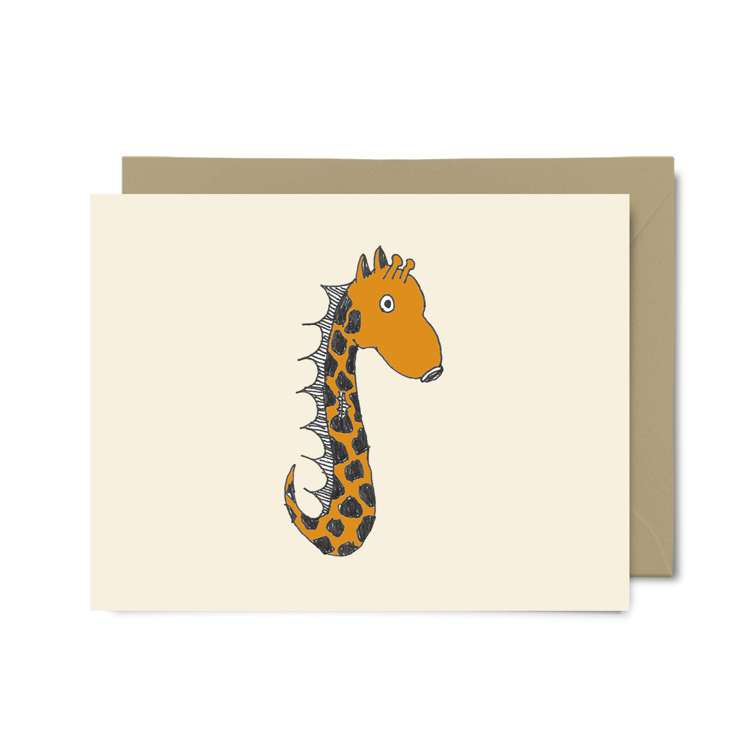 Vinny the Seahorse Giraffe - Notecard Set