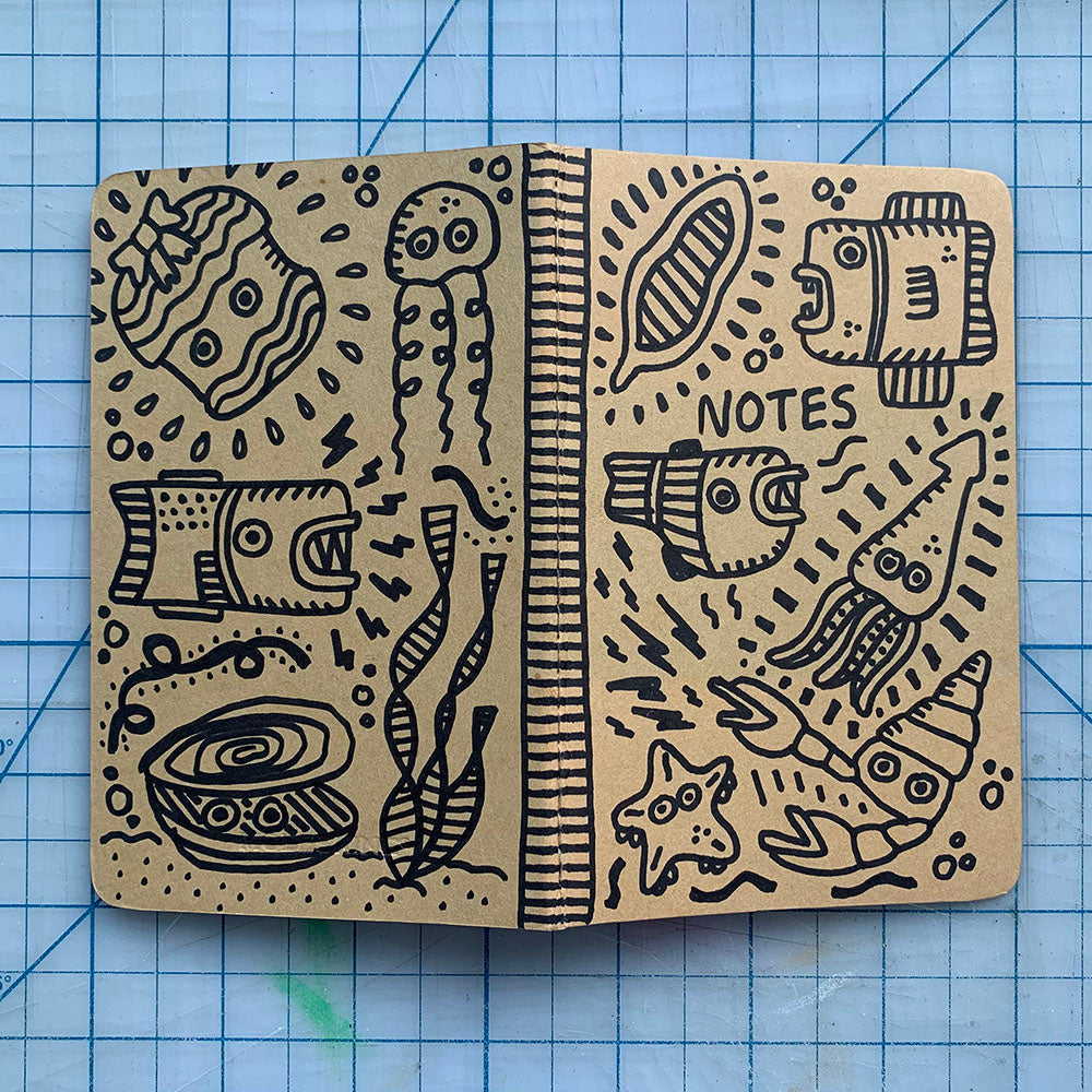 Hand-Decorated Journal - Design No. 8 - *Drawn to Order*