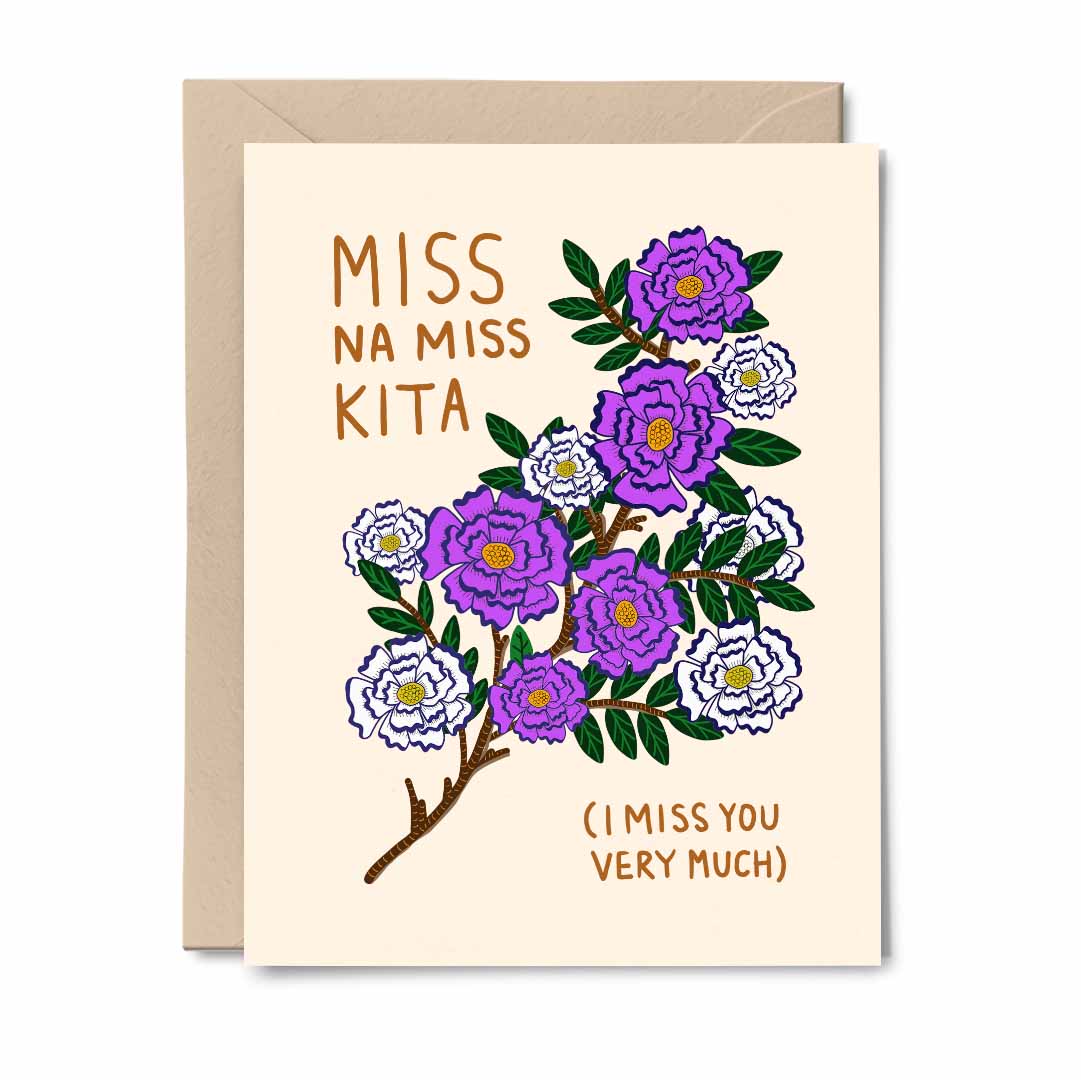 Miss Na Miss Kita (I Miss You Very Much) - Flowers - Card