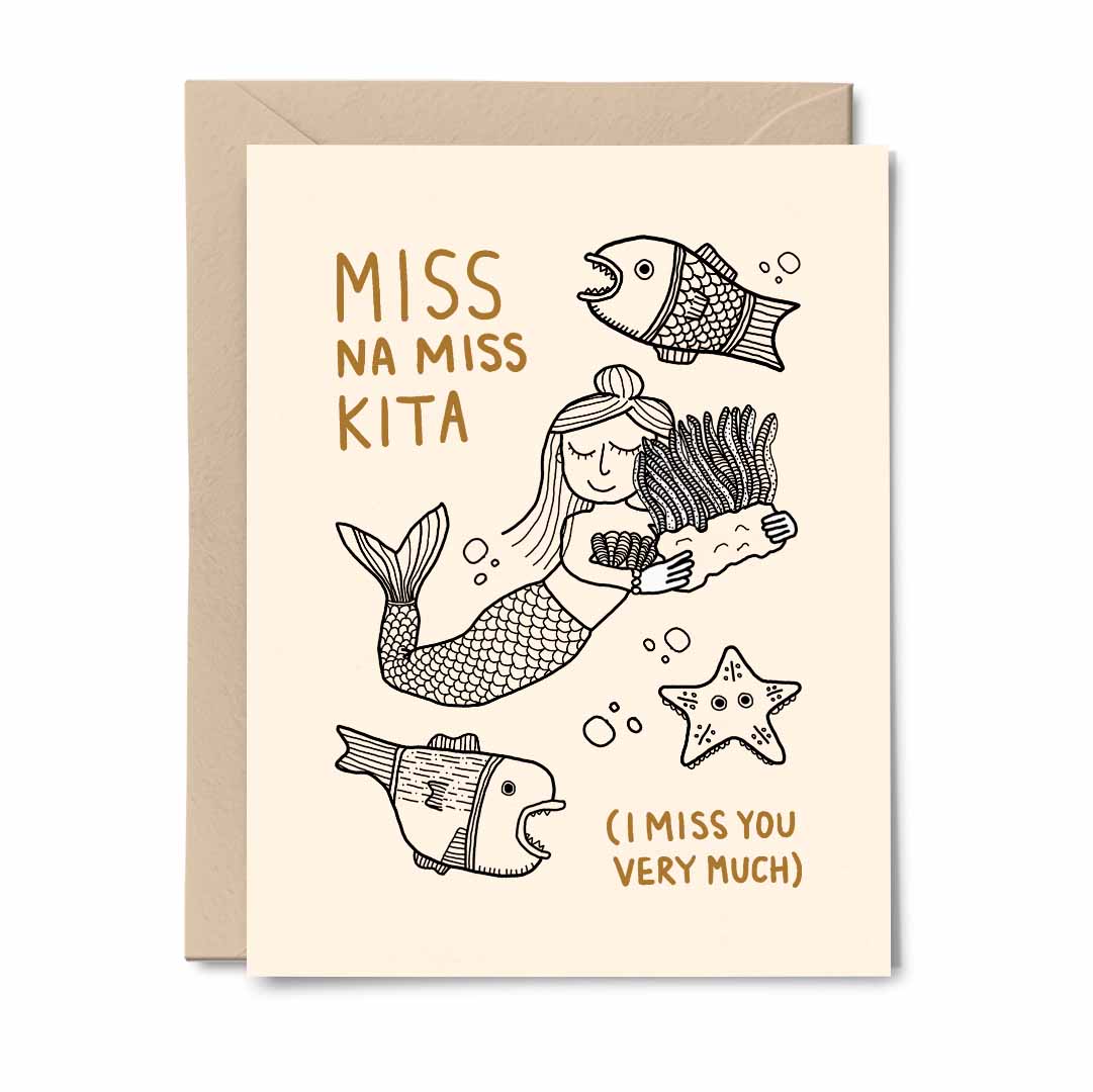 Miss Na Miss Kita (I Miss You Very Much) - Mermaid - Card